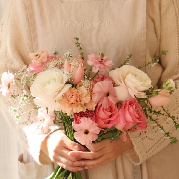 [꽃다발]샤베트 핑크 꽃다발